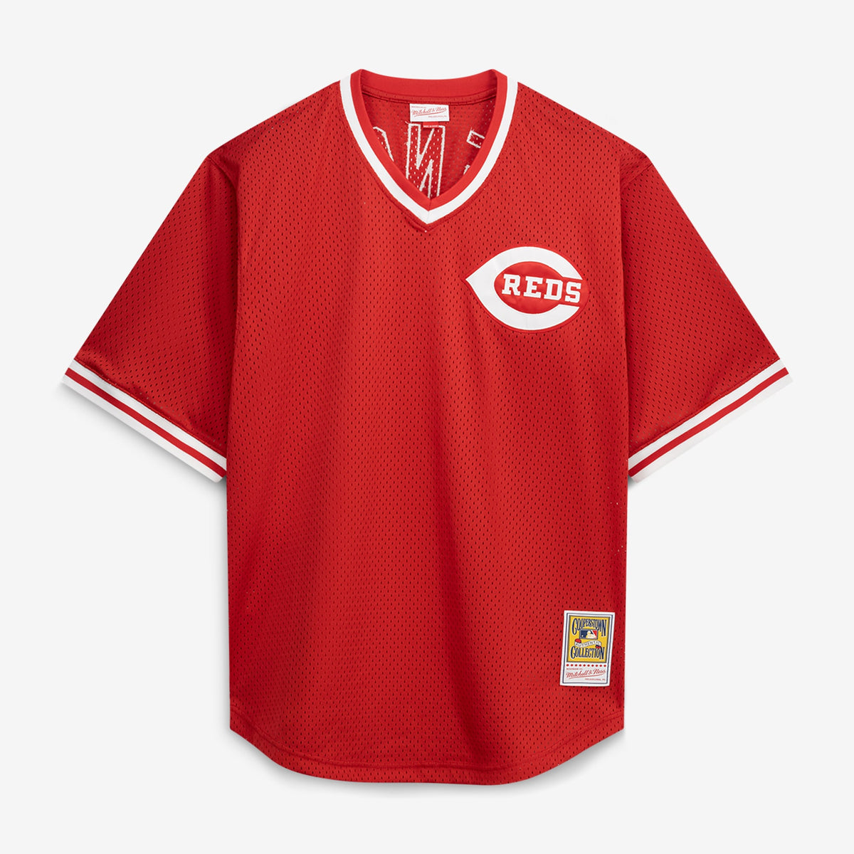 Cincinnati Reds Johnny Bench Mitchell & Ness Red Cooperstown Collection Big & Tall Mesh Batting Practice Jersey