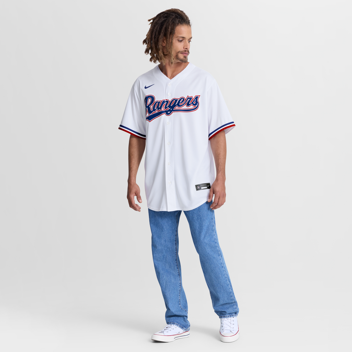 Texas Rangers Jake Burger Nike White Home Replica Jersey