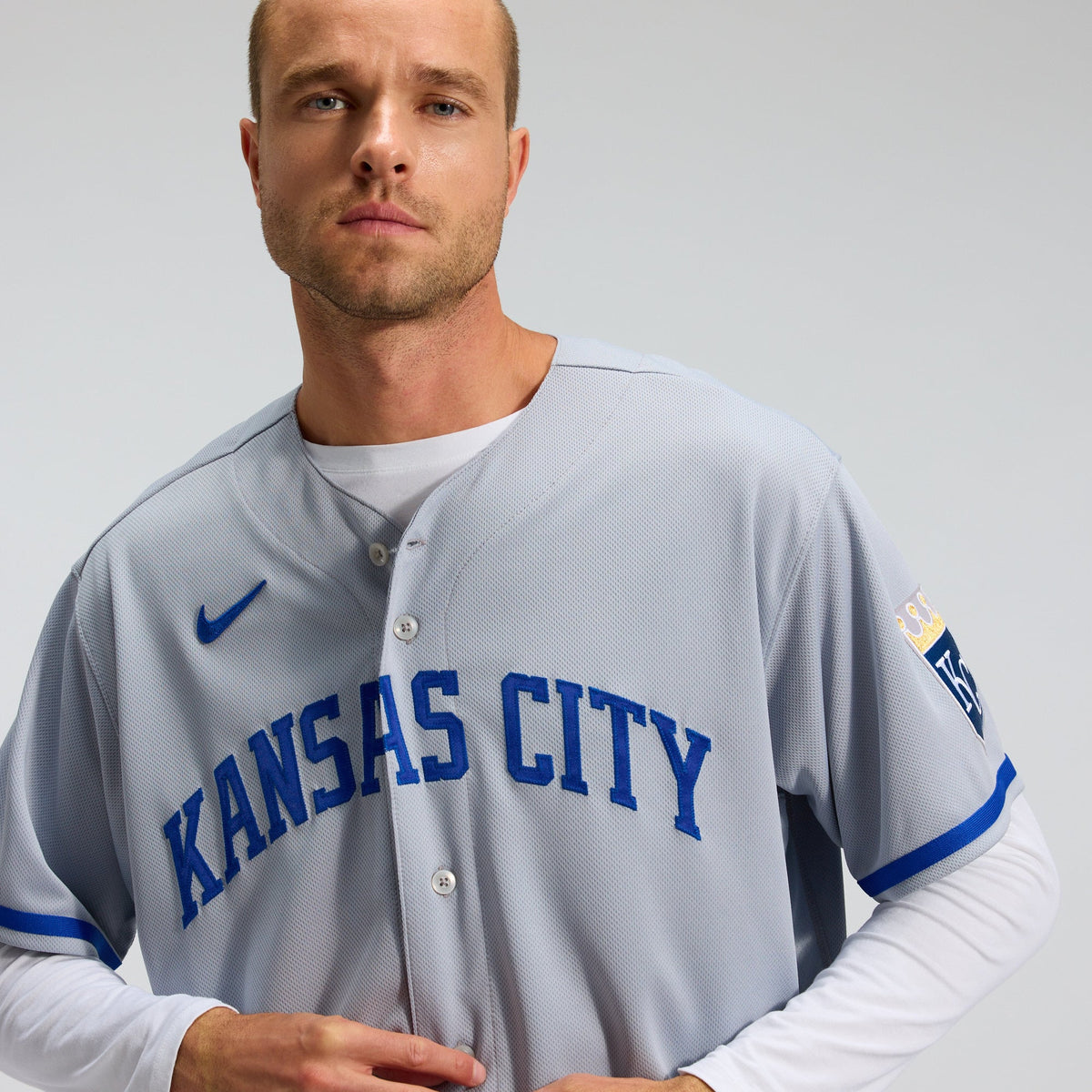 Kansas City Royals Nike Gray 2022 Road Authentic Jersey