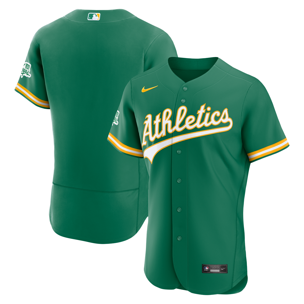Athletics Nike Green Alternate Sponsor Patch Authentic Jersey