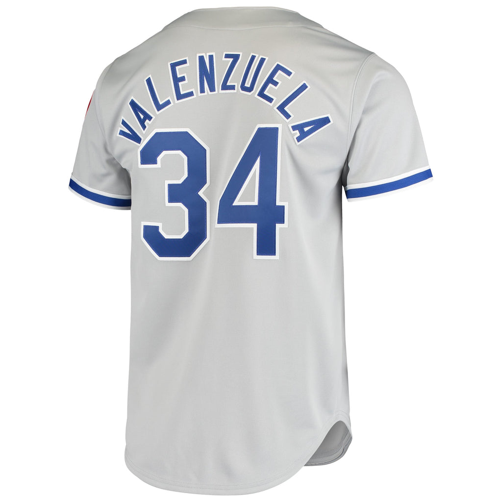 Los Angeles Dodgers Fernando Valenzuela Mitchell & Ness Gray Authentic Jersey