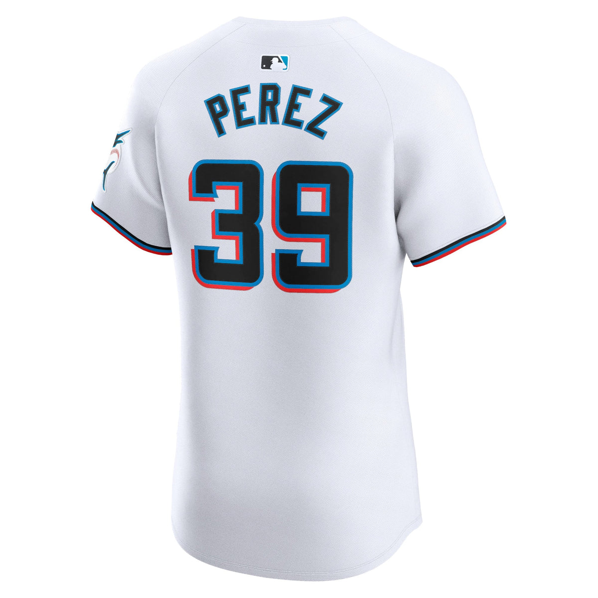 Miami Marlins Eury Perez Nike White Home Elite Player Jersey