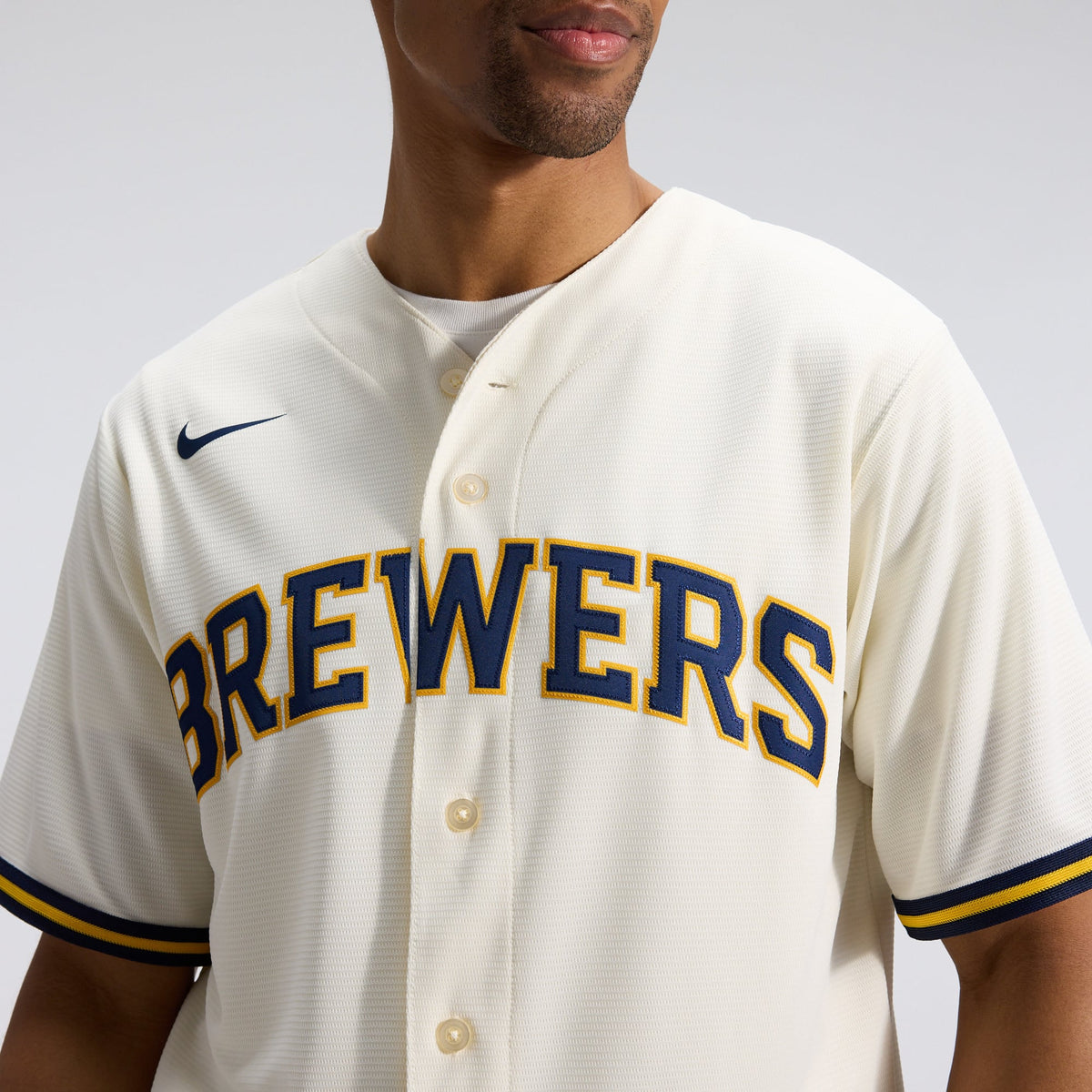 Milwaukee Brewers Nike Cream Home Replica Team Jersey