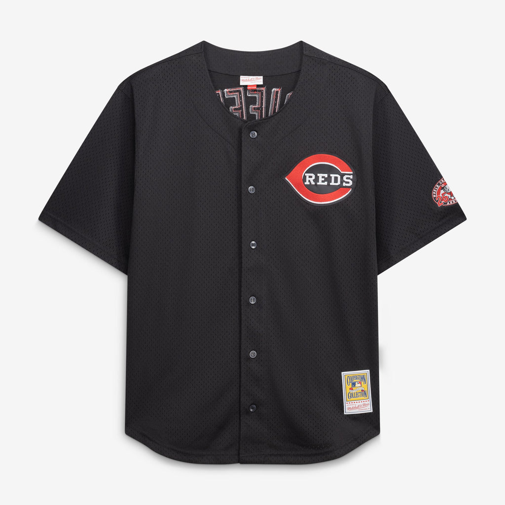 Cincinnati Reds Ken Griffey Jr. Mitchell & Ness Black Big & Tall Cooperstown Mesh Batting Practice Jersey