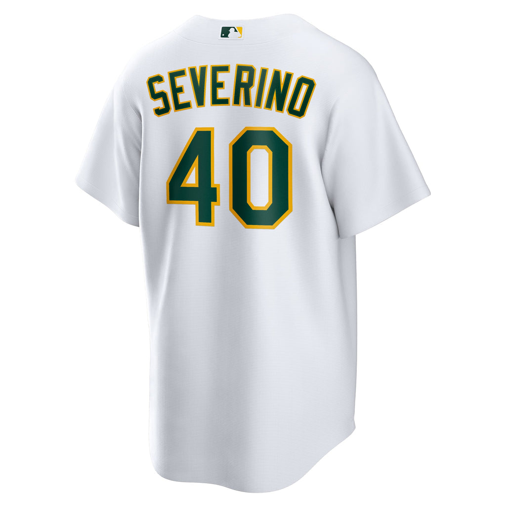 Athletics Luis Severino Nike White Home Replica Jersey