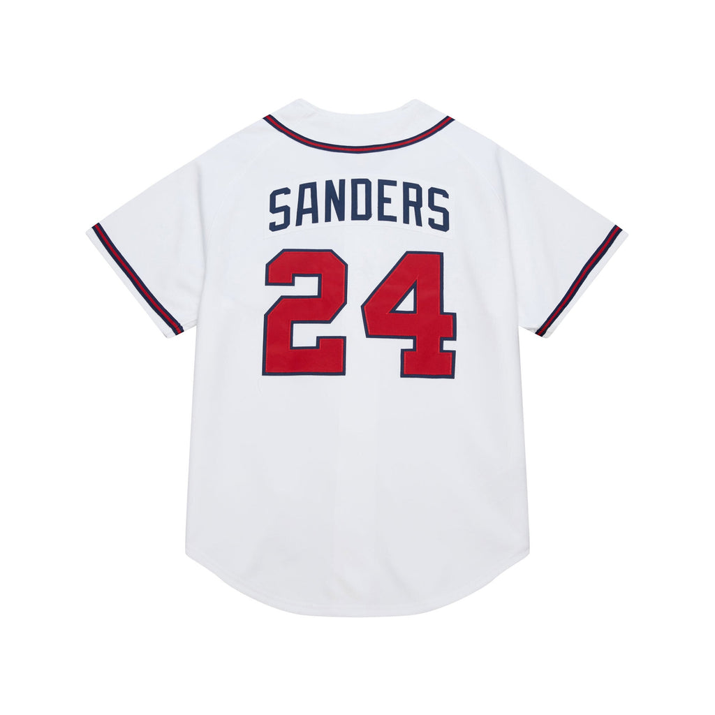 Atlanta Braves Deion Sanders Mitchell & Ness White Cooperstown Collection 1992 Authentic Jersey