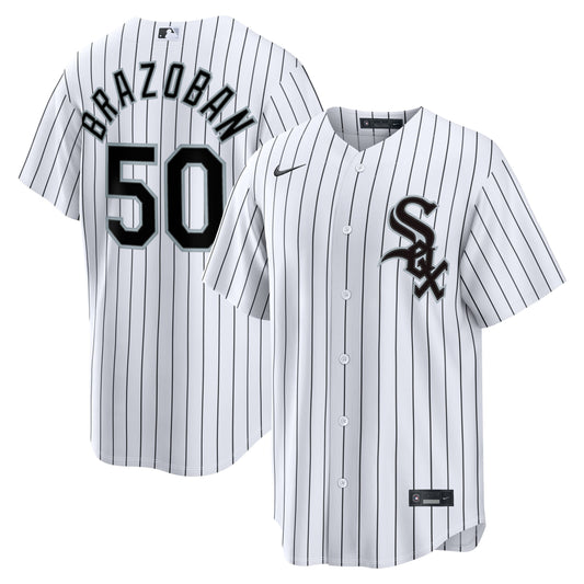 Chicago White Sox Huascar Brazoban Nike White Home Replica Jersey