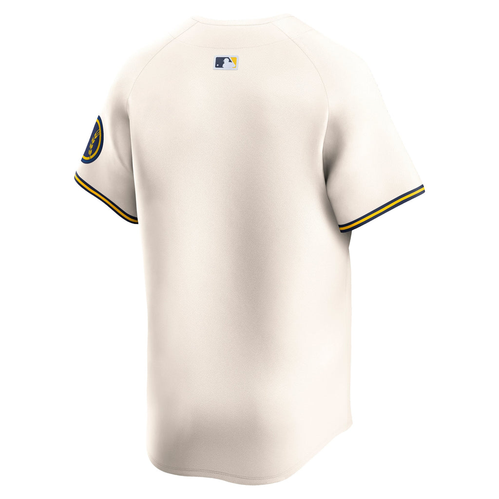 Milwaukee Brewers Nike Cream Home Limited Jersey