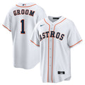 Houston Astros Nike White #1 Groom Home Replica Jersey