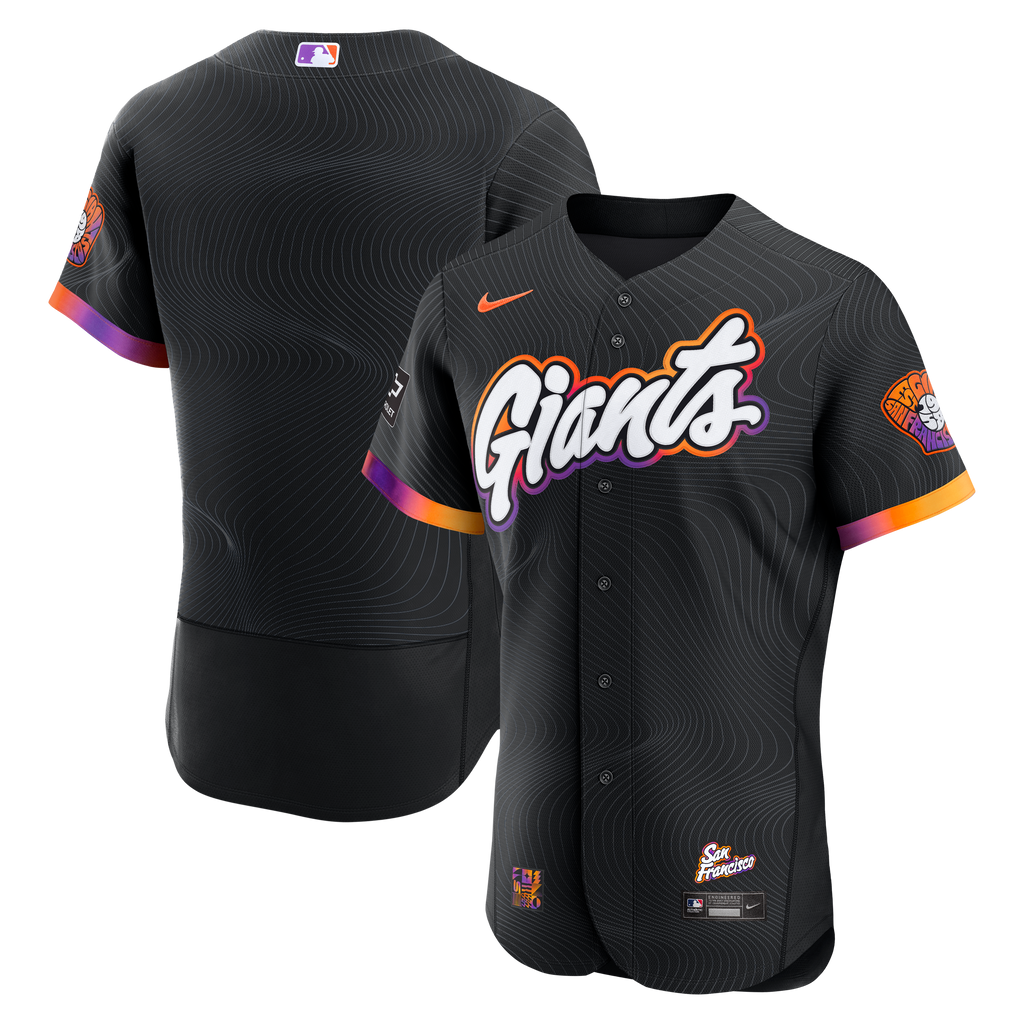 San Francisco Giants Nike Anthracite City Connect Authentic Sponsor Patch Jersey