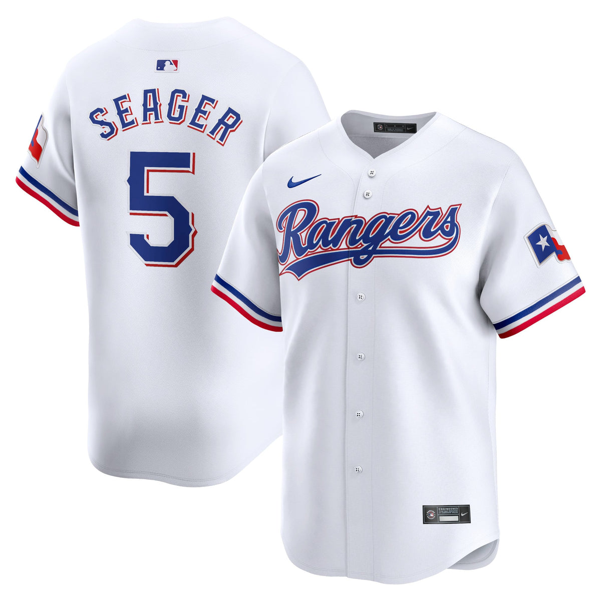 Texas Rangers Corey Seager Nike White Home Limited Player Jersey