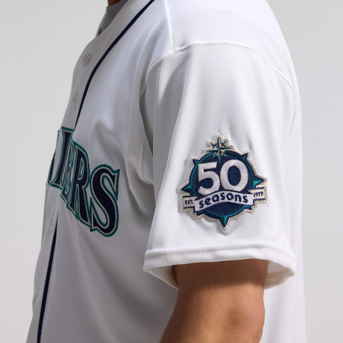 Seattle Mariners Nike White 50th Anniversary Patch Home Authentic Jersey