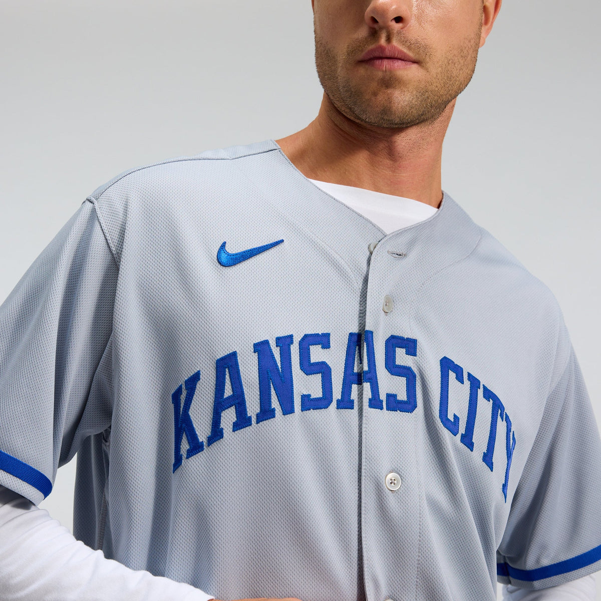 Kansas City Royals Nike Gray 2022 Road Authentic Jersey