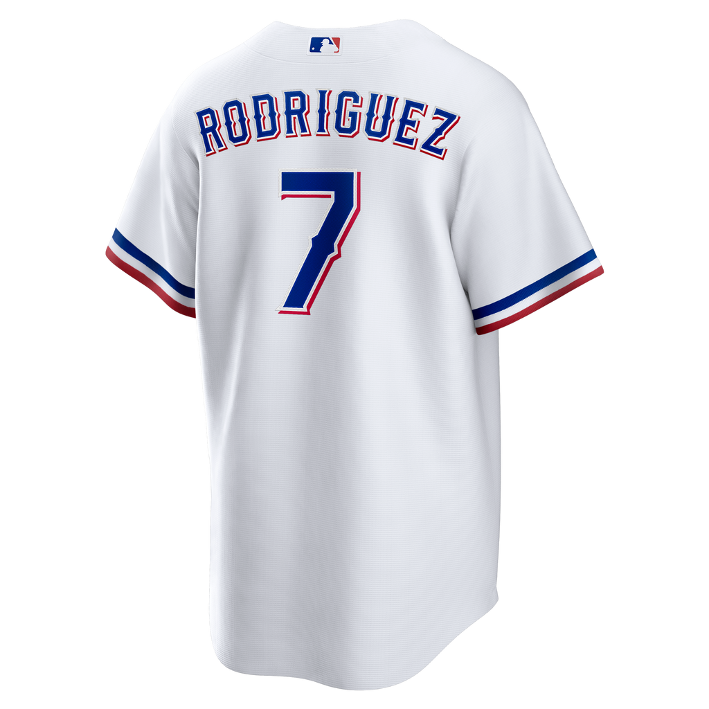 Texas Rangers Ivan Rodriguez Nike White Home Retired Player Replica Jersey