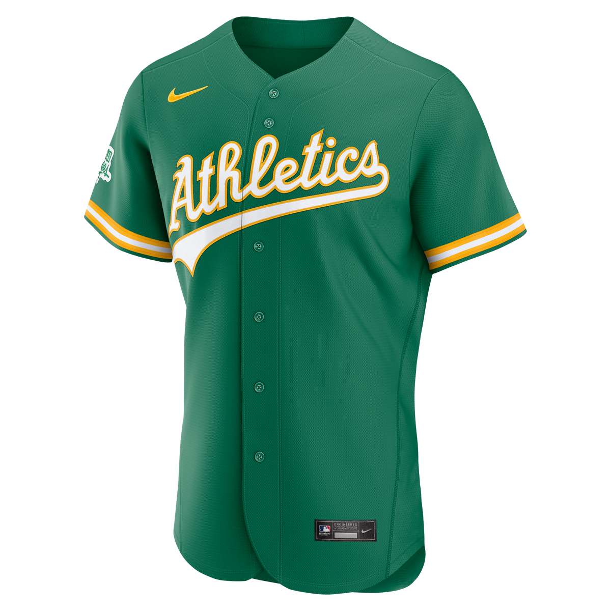 Athletics Nike Green Alternate Sponsor Patch Authentic Jersey