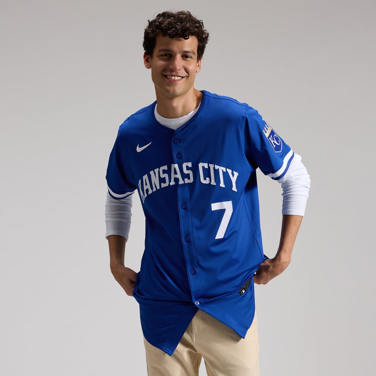 Kansas City Royals Bobby Witt Jr. Nike White Home Elite Player Jersey
