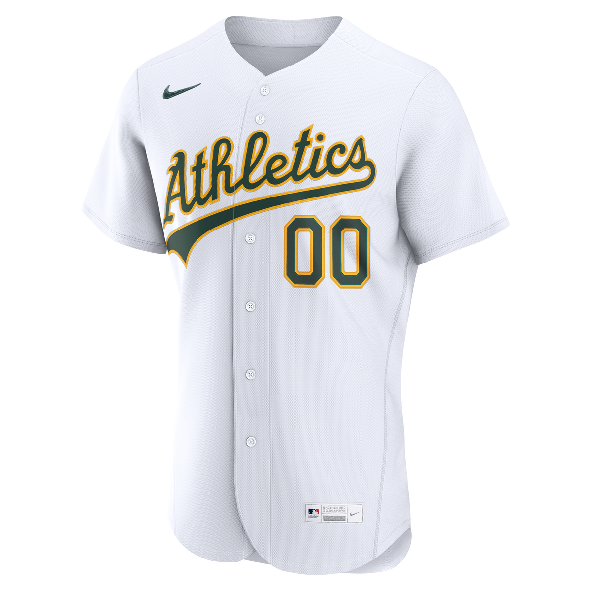 Athletics Nike White Home Authentic Custom Jersey