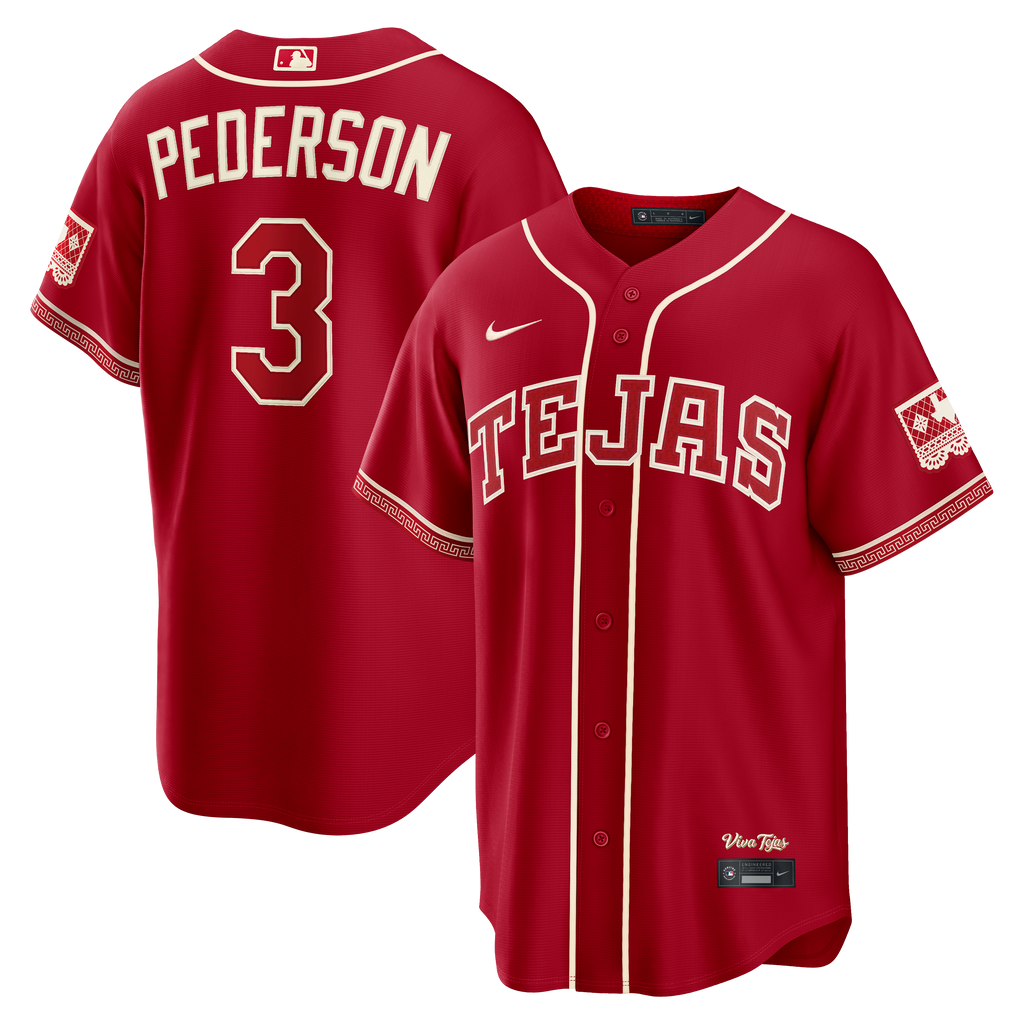 Texas Rangers Joc Pederson Nike Red 2026 City Connect Stadium Jersey