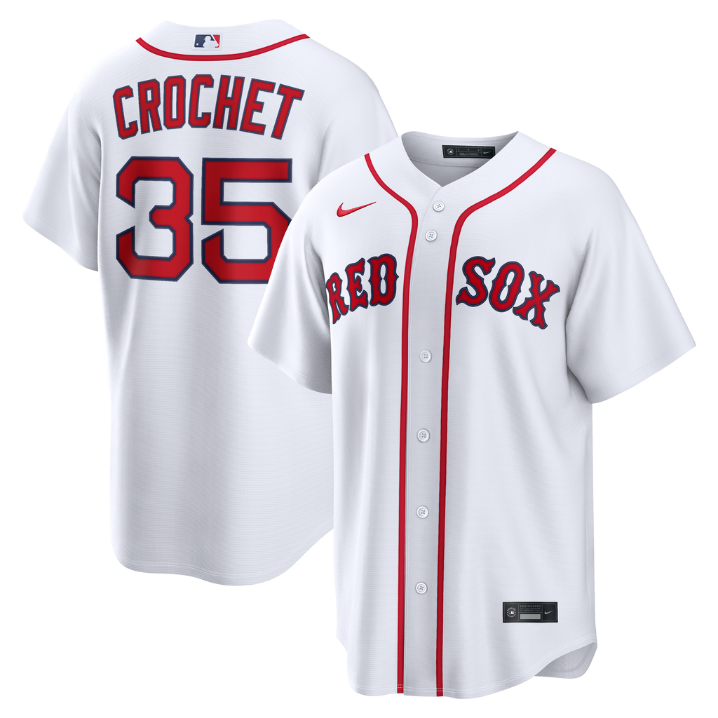 Boston Red Sox Garrett Crochet Nike White Home Replica Jersey