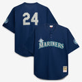 Seattle Mariners Mitchell & Ness Navy Big & Tall Cooperstown Collection Mesh Batting Practice Jersey