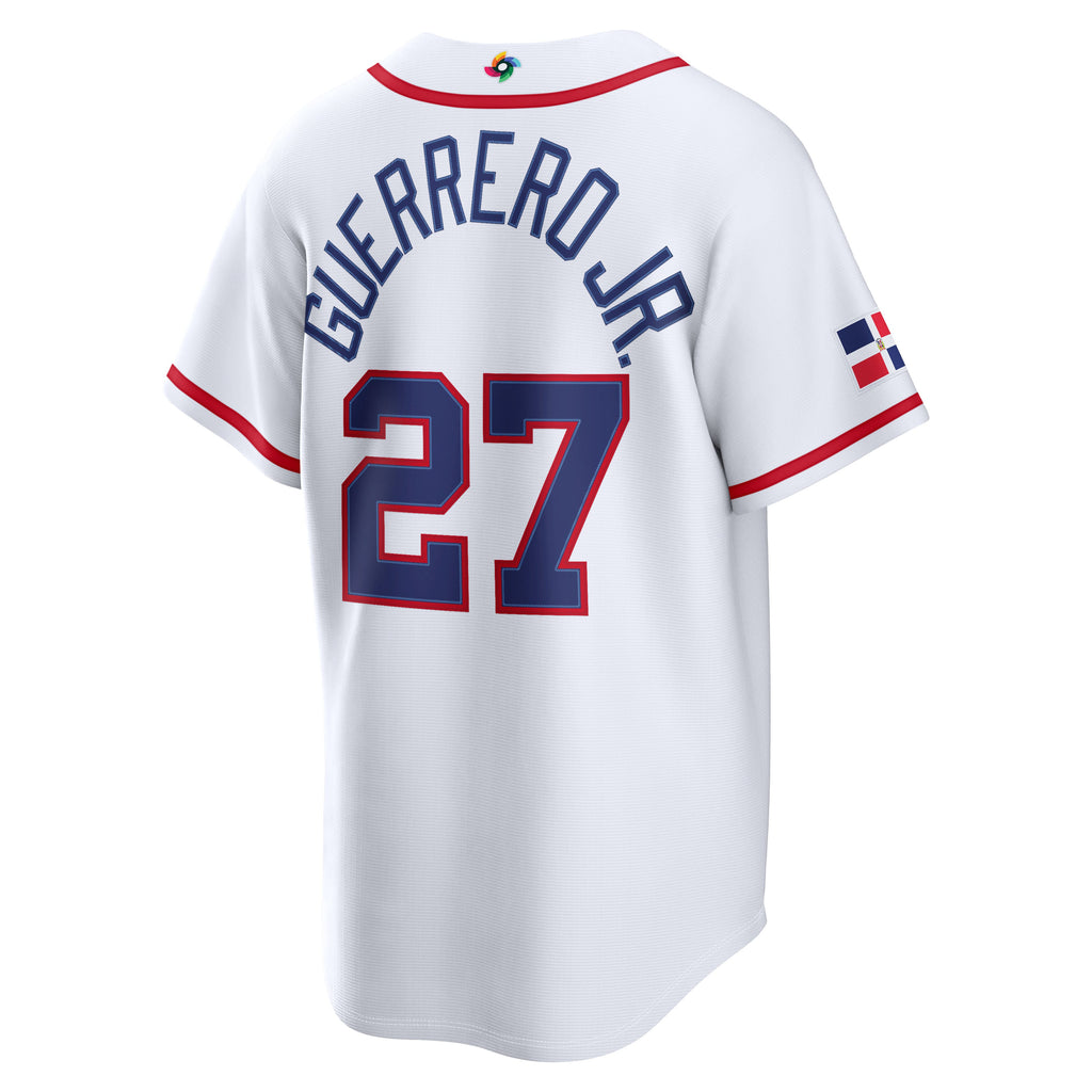 Dominican Republic Baseball Vladimir Guerrero Jr. Nike White 2026 World Baseball Classic Home Stadium Jersey