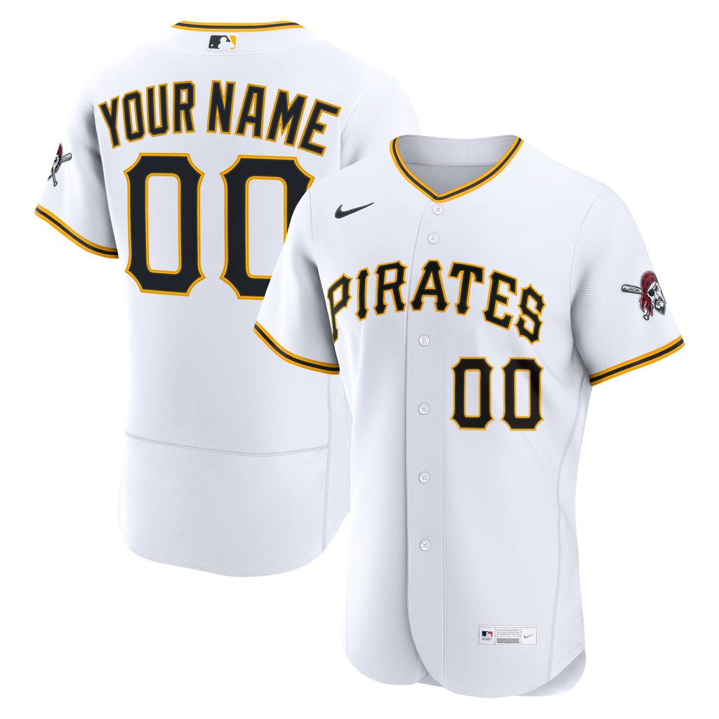 Pittsburgh Pirates Nike White Home Authentic Custom Jersey